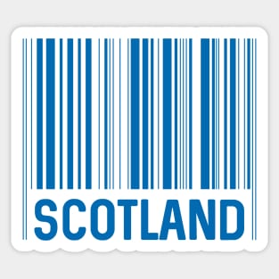 Scotland Bar Code Design (Scottish Saltire Blue) Sticker